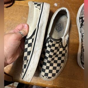 Worn classic checkered vans